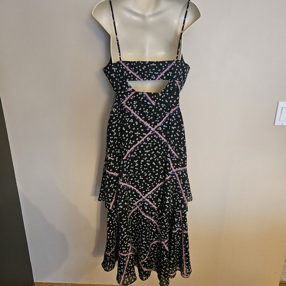 Sam Edelman Ribbon Print Tiered Dress‎ Size 8 - Picture 4 of 8